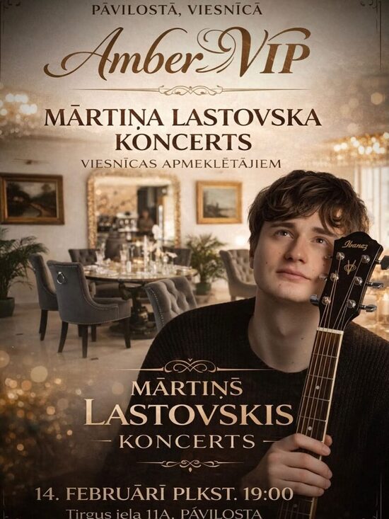 Mārtiņa Lastovska koncerts Pāvilostā